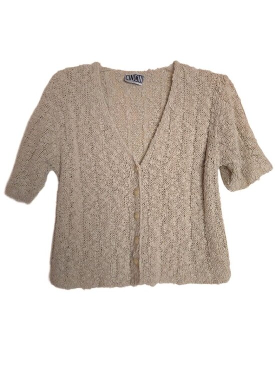 Cin Cin Sweaters - CIN CIN Knit Short‑Sleeve Sweater - Size 2